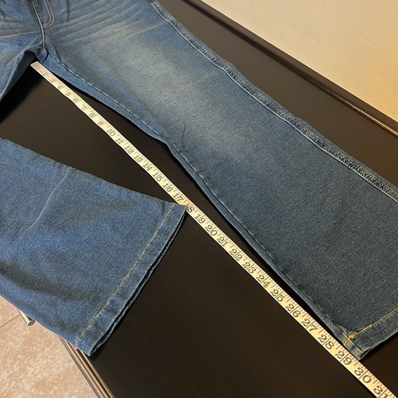 Pajama Jeans bootcut pull up elastic waist, medium wash blue, size S, NWT - Picture 7 of 16